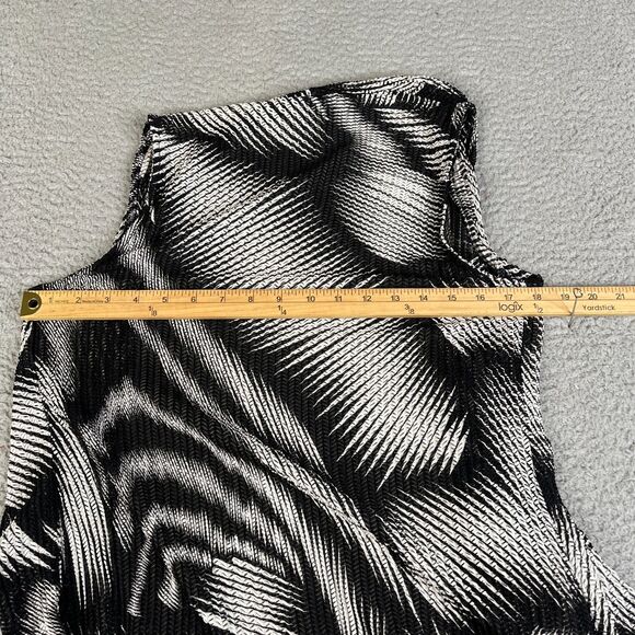 Chico's Travelers Cardigan Sweater Womens 0 White Black Small Open Front Coastal - Picture 7 of 8